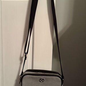 Lululemon Athletica Black Bag with Checkered Interior